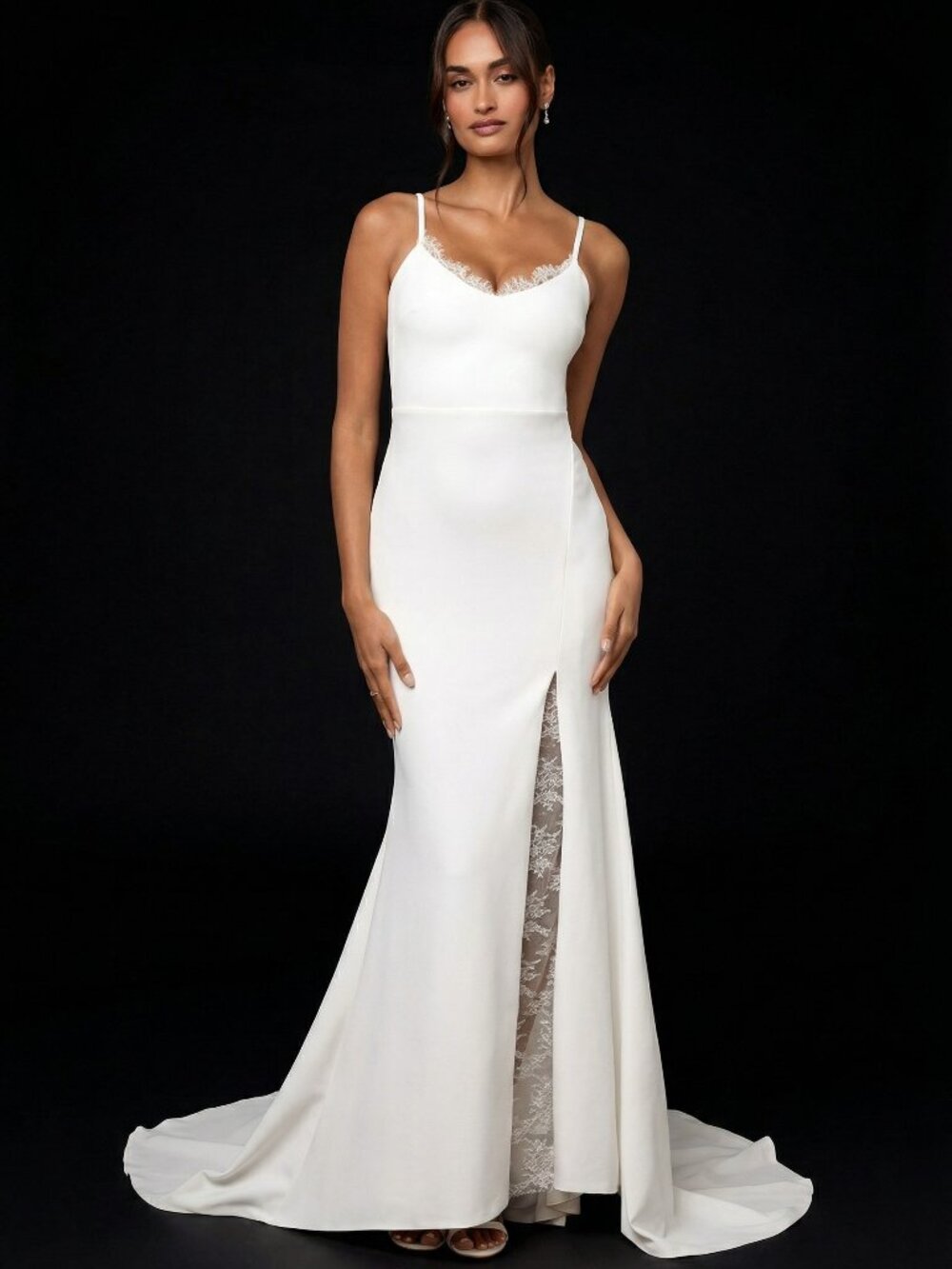 NWT Lulu's White WEDDING Gown Esmeralda mermaid M